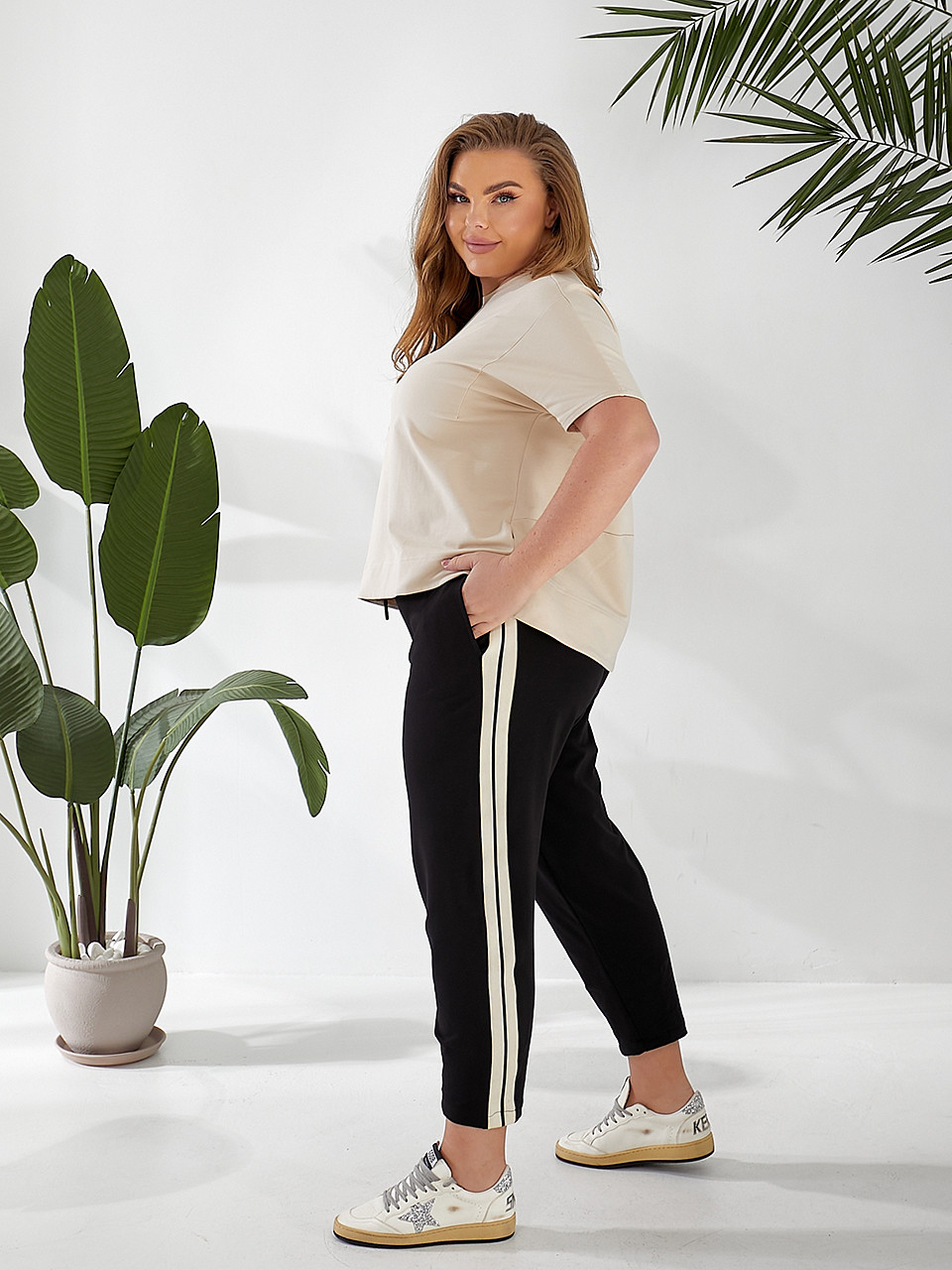 Штани балони з лампасами, фото 1