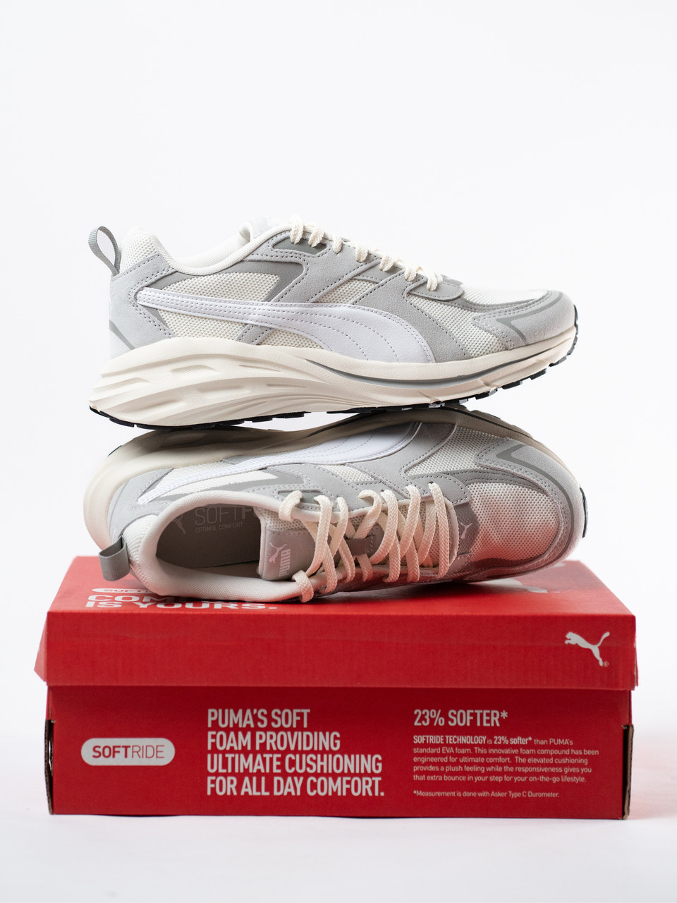 Чоловічі кросівки Puma Hypnotic LS Warm-White/White-Gray сірі 395295-03 Оригінал