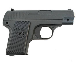 Пістолет компактний чорний ручне зведення калібр 6 мм