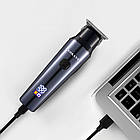 Акумуляторна машинка для стрижки 3 насадки, з USB, SK-16047 / Тример для стрижки волосся / Тример для бороди, фото 6