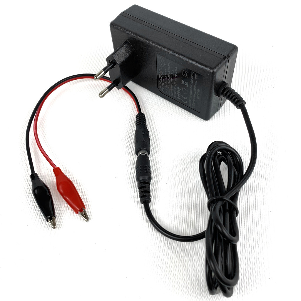 Зарядний пристрій 12V 1000 mAh на крокодилах, для дитячого електромобіля Bambi