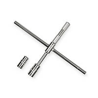 Ключ балонний хрест. посилений (17-19-21-23, 1/2") розбірний, ручка, що обертається Yato хром