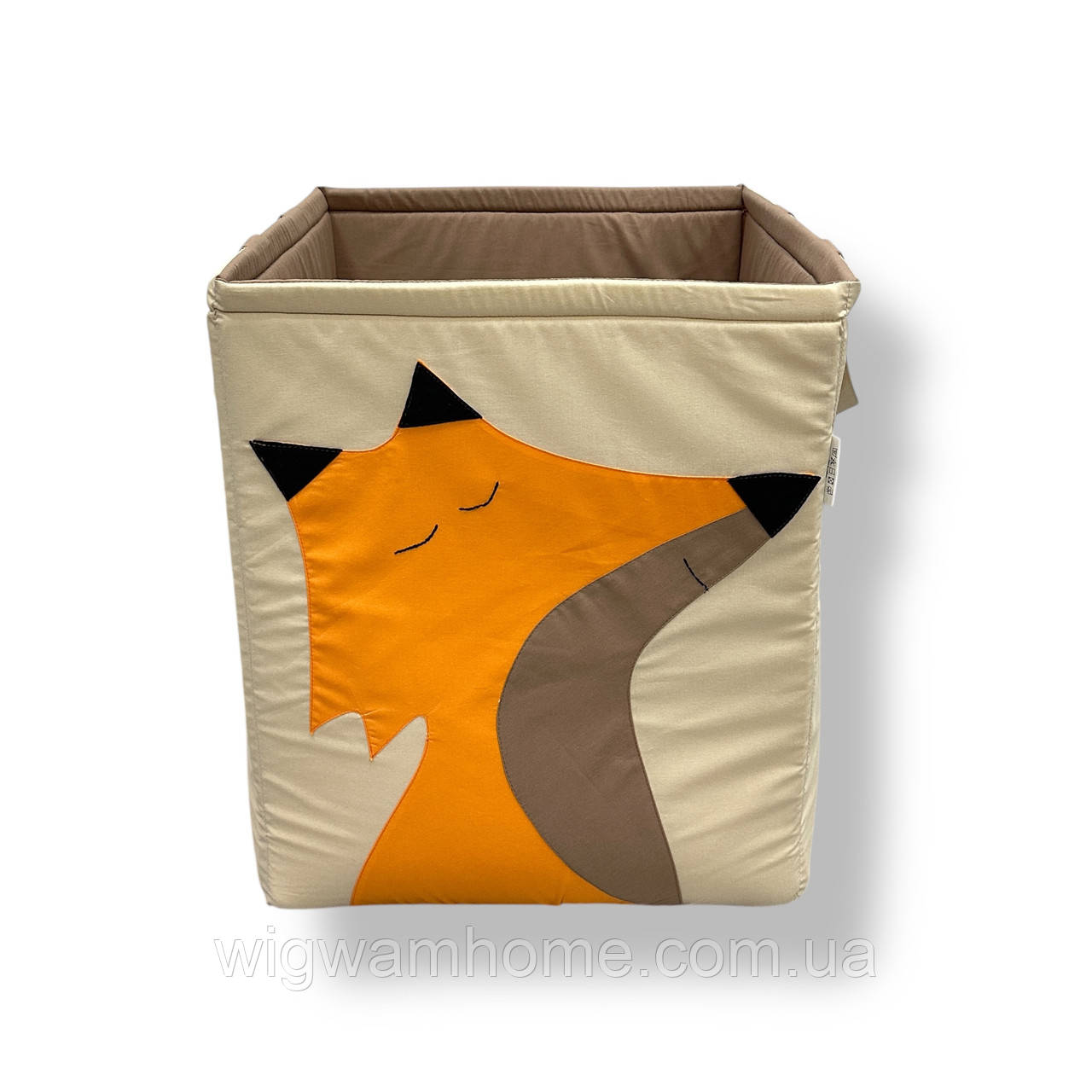 Квадратний Кошик для іграшок Котик та Лисичка, ширина 50*40см, висота 33см