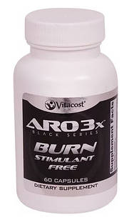 Vitacost ARO 3X BURN Black Series Рослинний жироспалювач без стимуляторів, 60 капсул на 30 днів. До 08/2026