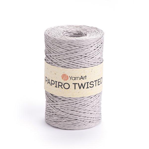 YarnArt PAPIRO TWISTED (Папіро Твістед) № 1301 світло-сірий (Рафія натуральна для в'язання капелюхів, сумок), фото 1
