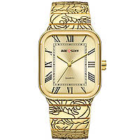 Чоловічий Кварцовий Наручний Годинник Aocasdiy Вінтаж Золотистий Зі Сталевим Браслетом Sensey