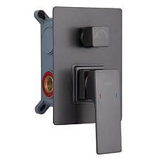 Душова система для душу Qtap Gemini прихованого монтажу на два споживачі QTGEM113GMB45698 Gunmetal Black PVD, фото 3