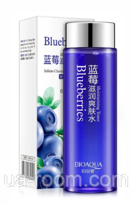 Увлажняющий тонер для лица с экстрактом черники BIOAQUA Blueberries Moisturizing Toner, 120 мл.
