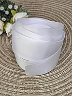 Стрічка репсова 4 см Біла (за 1 метр), Р4-01