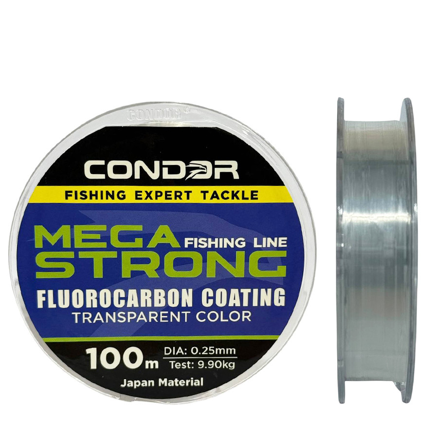 Волосінь Condor MegaStrong Fluorocarbon Coating 100m 0.25mm