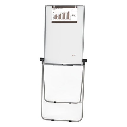 Фліпчарт 60*90см Deli 7886 вертикальний, сухостираючий, поличка, книжка (у комплекті магніти, маркер, губка), фото 3