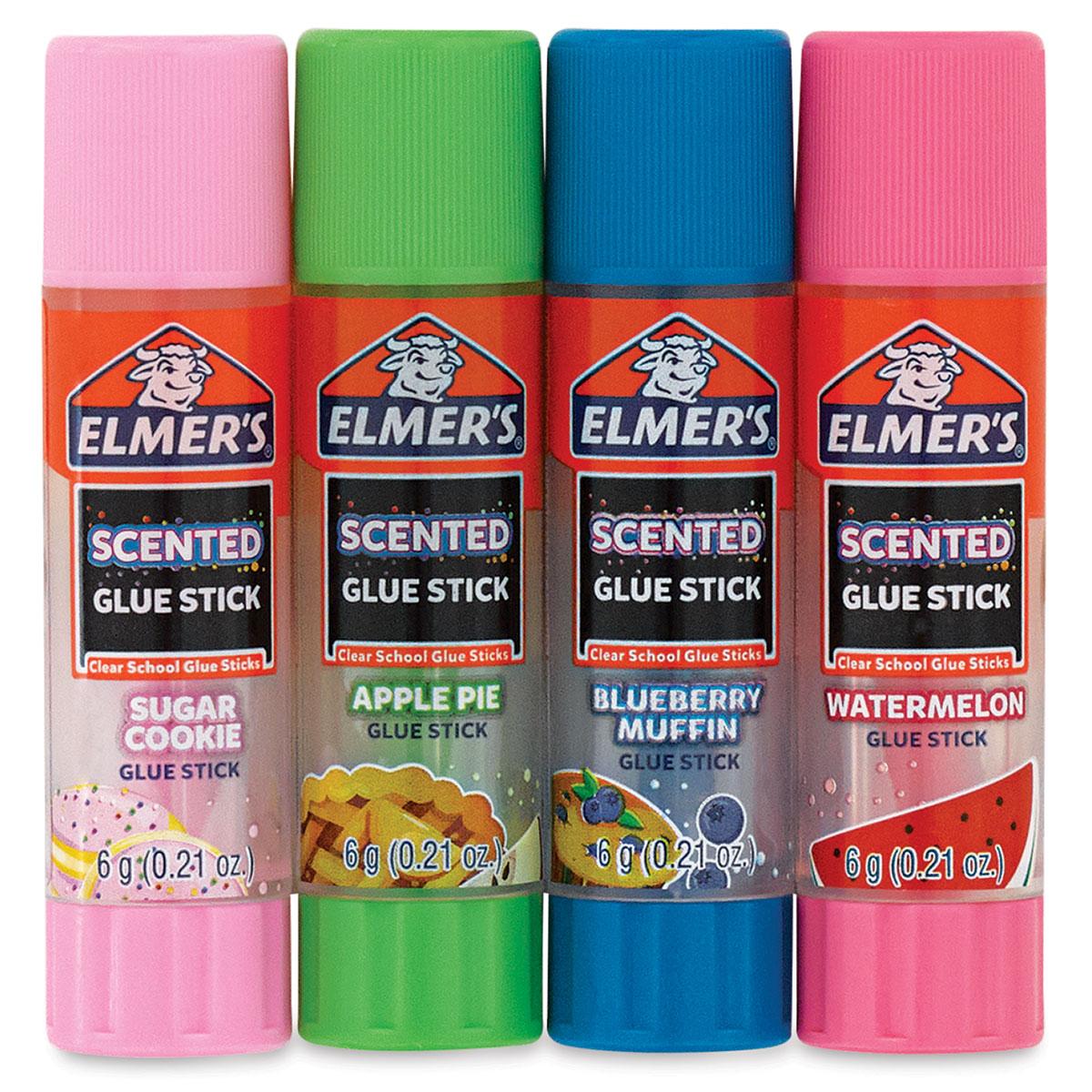 Набір Ароматизований Клей Олівець 4 шт Elmer's School glue Stick Канцелярський Клей Стік Прозорий (01387)