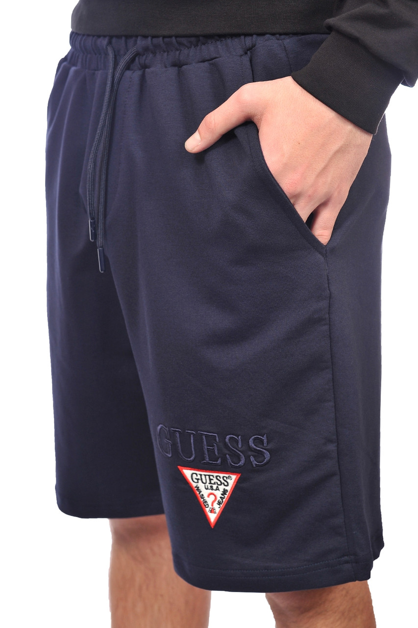 Шорти чоловічі трикотаж Guess 25-25S-09825 темно-сині