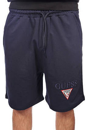 Шорти чоловічі трикотаж Guess 25-25S-09825 темно-сині, фото 3