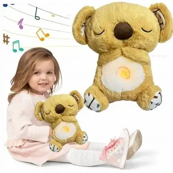 М'яка іграшка - нічник плюшева що світиться Дихаюча Коала 25 см, заспокійлива м'яка іграшка Коала Luna