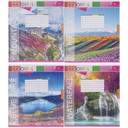 Зошит кольоровий 12 аркушів, лінія 3706 N MZOPT, фото 1