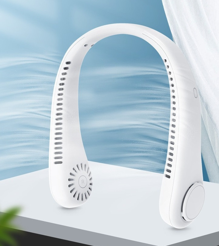 Переносний вентилятор на шию NECK COOLER з акумулятором на 4000 мАч та 3 режимами обдування, фото 1