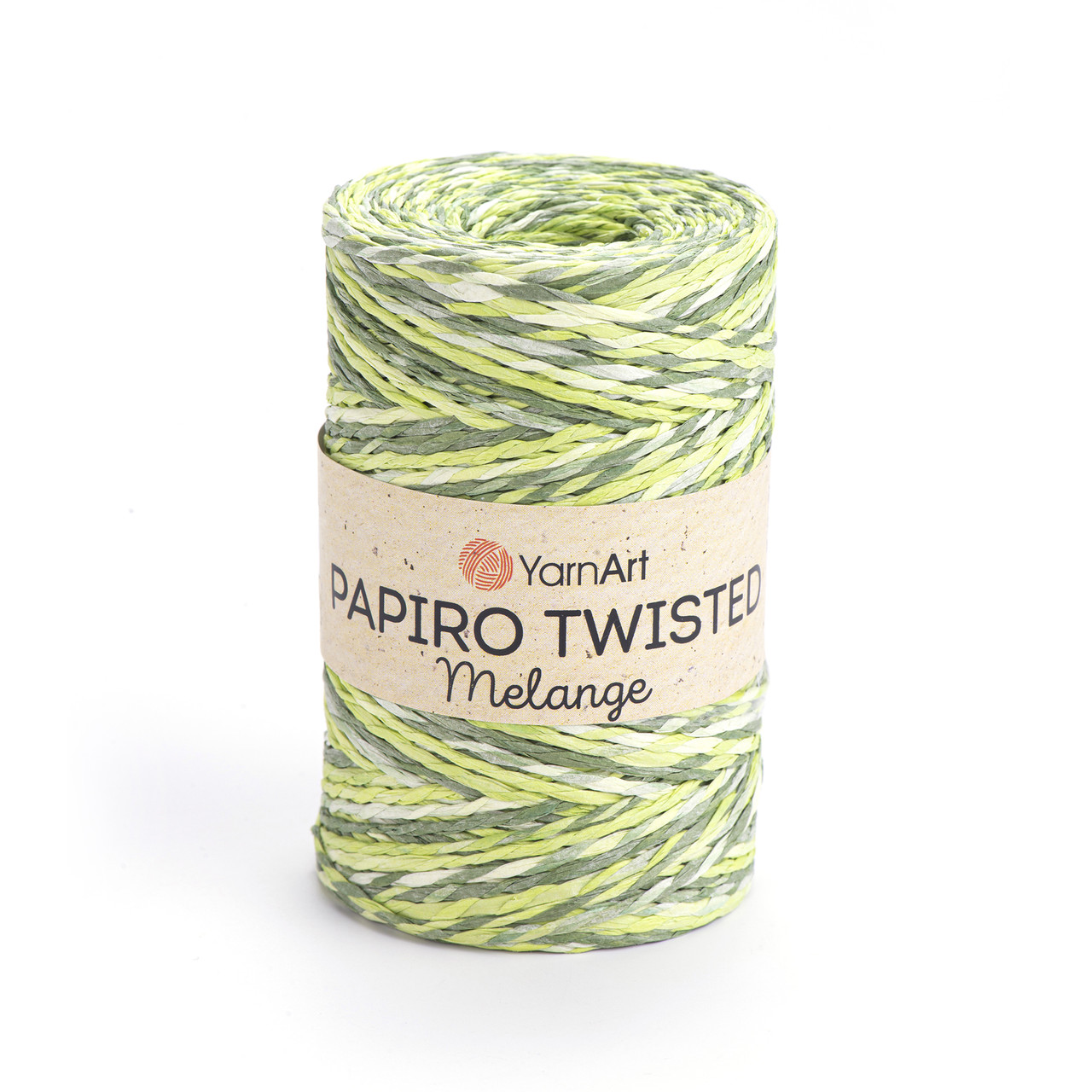 YarnArt PAPIRO TWISTED MELANGE (Папіро Твістед Меланж) № 2302 (Рафія натуральна для в'язання капелюхів, сумок), фото 1