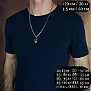 Срібний ланцюжок чоловічий з підвісом герб. Чоловічий кулон і цепочка на шию. Срібло 925 50 см, фото 2