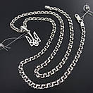 Срібний ланцюжок чоловічий з підвісом герб. Чоловічий кулон і цепочка на шию. Срібло 925 50 см, фото 7