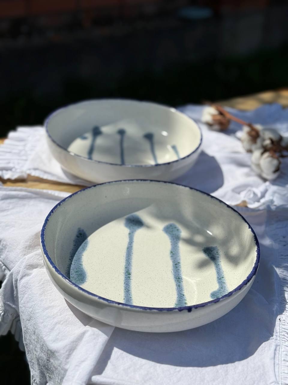 Тарілка Салатна 23 см Синій Лофт Ексклюзив, фото 1