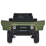 Дитячий електромобіль на акумуляторі Джип Toyota Land Cruiser M 2155 на радіокеруванні дітей 3-8 років Зелений, фото 6