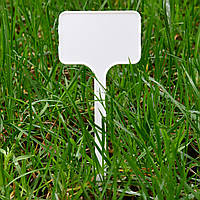 Табличка для рослин на ніжці Agrario №1 біла 7 см x 4 см, ніжка 15 см (10 шт)