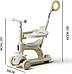Дитячий велосипед беговел Smart Baby XB-668-B 5в1 з бортиком, козирком, батьківською ручкою, різні кольори, фото 11