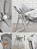 Стільчик дитячий для годування з регульованою спинкою El Camino ME 1037 CRYSTAL Bear Gray Сірий, фото 6
