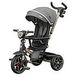 Дитячий триколісний велосипед-коляска TILLY DYNAMIC T-3810 з батьківською ручкою Сірий, фото 5