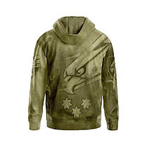 Худі чоловіче з принтом «25-та окрема повітрянодесантна бригада. Небесний вартовий» принт 2, фото 2