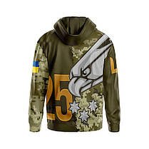 Худі чоловіче з принтом «25-та окрема повітрянодесантна бригада. Сила неба. Sky Power», фото 2