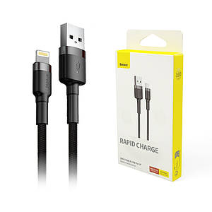 Кабель Lightning Baseus Cafule Rapid Charge (2.4A) (CALKLF-BG1) 1м Black
