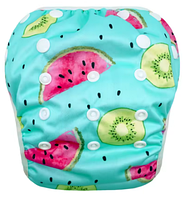 Багаторазові універсальні підгузки-трусики на кнопках для плавання 0-2 роки (Кавун)