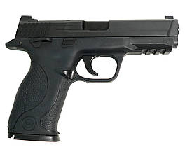 Пістолет металевий якісний стріляє кульками 6 мм чорний