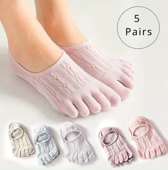 Набір жіночі підслідники з пальцями (34-37) сліди 5 пар