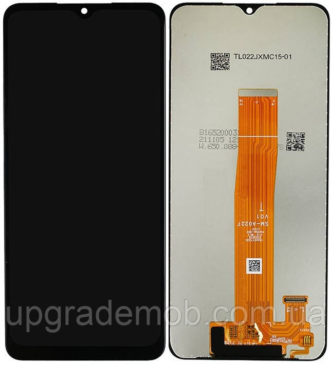 Дисплей модуль тачскрин Samsung A022 Galaxy A02 /A326 чорний оригінал SM-A022F V01, фото 1