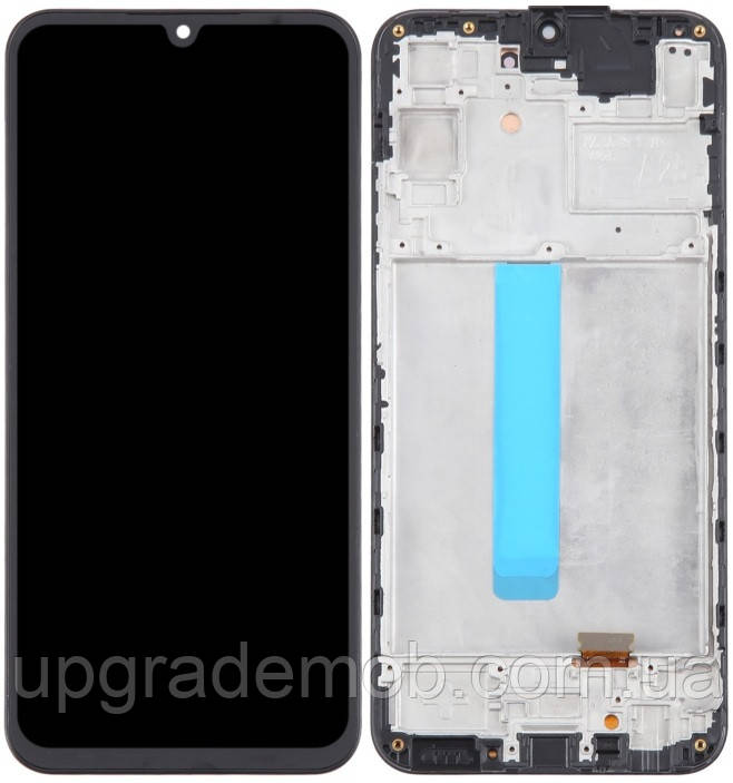 Дисплей-модуль тачскрин Samsung A256 Galaxy A25 чорний OLED з рамкою, фото 1