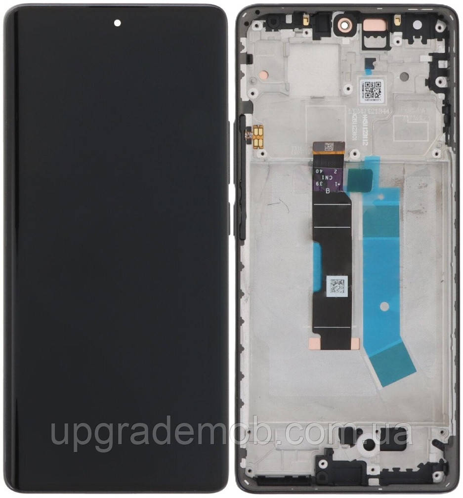 Дисплей модуль тачскрин Xiaomi Redmi Note 14 Pro 4G чорний Amoled оригінал з рамкою Midnight Black, фото 1