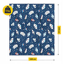 Ковдра важка (обтяжена) 4FIZJO 5 кг 100 x 150 см дитяча Blue (P-5905973403559), фото 3