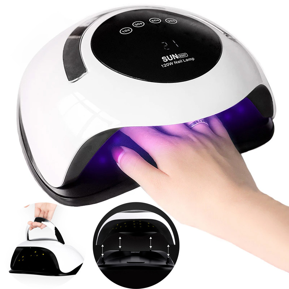 Лампа для манікюру SUN BQ-5T 120 Вт, Біла / Професійна UV+LED лампа для педикюру / Лампа для нігтів, фото 1