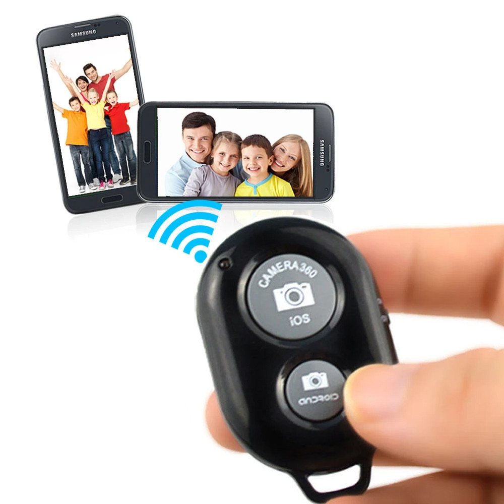 Пульт для селфі Bluetooth, Чорний / Кнопка для селфі дистанційного керування, фото 1