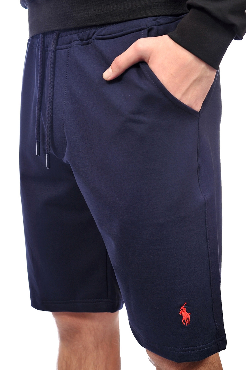 Шорти чоловічі трикотаж Polo 25-1487 темно-сині