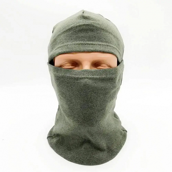 Балаклава утеплена на осінь, Зелена, унісекс / Тактична чоловіча балаклава підшоломник