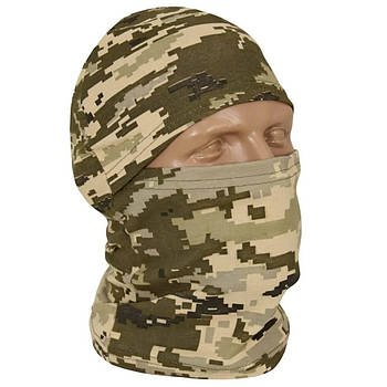 Тактична багатофункціональна балаклава, Піксель / Підшоломник трикотажний унісекс для ЗСУ