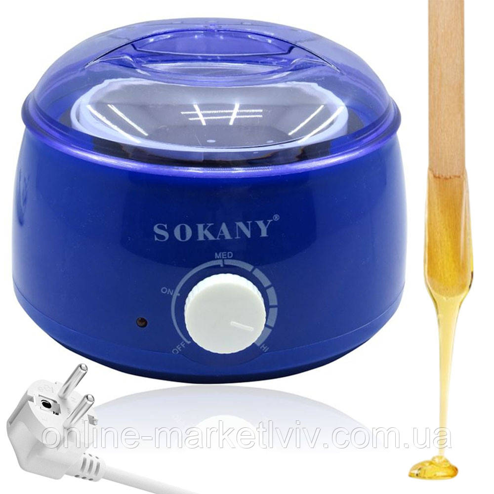 Баночний воскоплав з терморегулятором 500мл, 100Вт, від мережі, SK-117 / Плавилка воску / Воскоплав для епіляції, фото 1