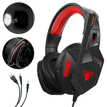 Ігрові навушники з гарнітурою JEDEL GH233 / Геймерські навушники з мікрофоном і підсвічуванням / Накладні навушники