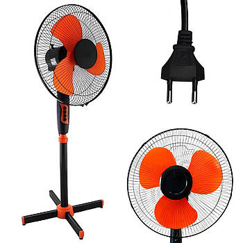 Підлоговий вентилятор на 3 лопаті, 3 швидкості, Domotec MS-1619 / Побутовий вентилятор / Безшумний вентилятор