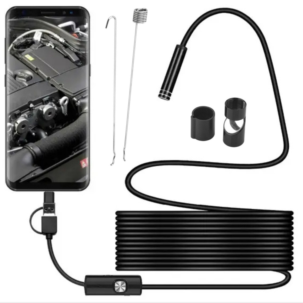 Камера ендоскоп Android та PC Endoscope, гнучка USB-камера (2,2 метри) / Ендоскоп для важкодоступних місць, фото 1
