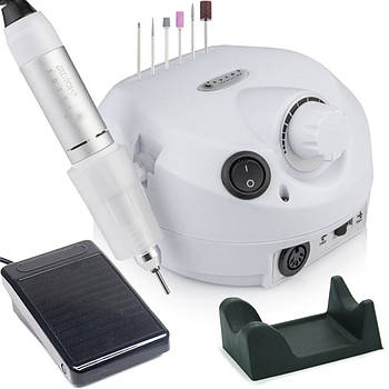 Фрезер для манікюру та педикюру (45 Вт, 35000 об/хв) Naill Drill ZS-601, Білий / Апарат для манікюру